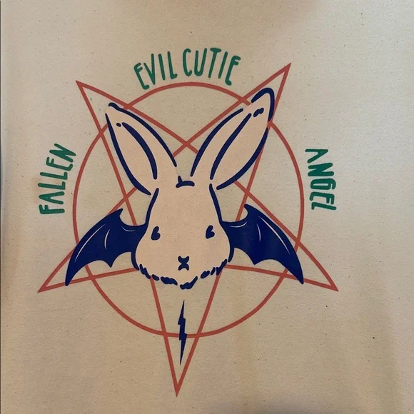 Evil Cutie Angel Women's Hoodie - White - Picture 2 of 5